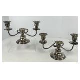 Pair Silver Plate Candelabra