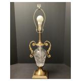 Brass and Crystal Lamp