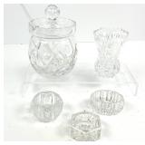 Three Salts, Toothpick Holder, Mayo Jar with Spoon