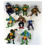 Nine TMNT Action Figures