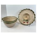 Two Pieces of Glazed Stoneware Pottery