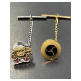 Two 10 KT Service Pins with Clutches