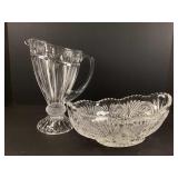 Crystal Bowl and Pitcher