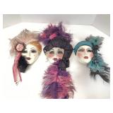 Feathered Ceramic Face Masks