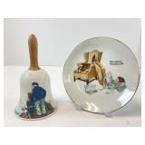 Norman Rockwell Plate and Bell