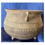 Antique Baltimore Cast Iron Cauldron