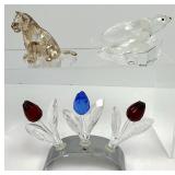 Swarovski Lion Cub, Seals and Flowers