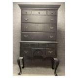 Rustic Painted Finish Highboy Chest