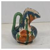 Mexican Drip Pottery Pitcher