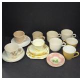 Variety of Cups and Saucers