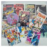 Marvel Comic Books Including Thor and Avengers