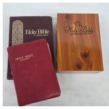 Holy Bibles with Wooden Box