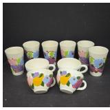 Hand-Painted Ceramic Tumblers and Teacups