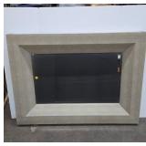 Textured Vinyl Framed Mirror, 30×40