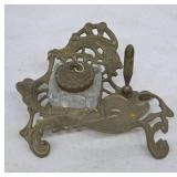 Brass Inkwell Stand