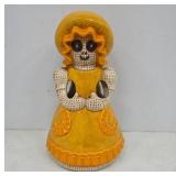 Ceramic Girl Figurine in Yellow Dress