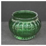 A.L.R. Co. Green Glass Bowl