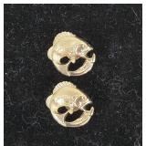 Gold-Tone Fish Motif Cufflinks