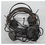 Early Wired Headphones with Metal Frames