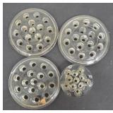 Glass Flower Frogs with Round Design