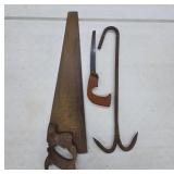 Meat Hook With Hand Saw and Blade