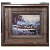 Ted Blaylock Framed Locomotive Train Artwork