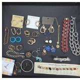 Costume Jewelry Pieces Including Earrings