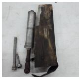 Metal Grease Gun With Wooden Handle