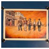 The Gunfight Signed Print by Glenice