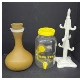 Therm Ware Decanter, Sun Tea Jar, Stand