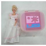 Barbie Doll with Tupperware Container