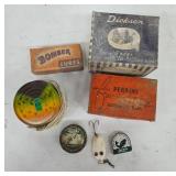 Fishing Tackle and Empty Reel Boxes