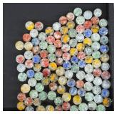 Cracked Glass Marbles with Multicolor Core