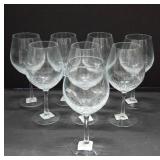 Mouth-Blown Crackle Glass Wine Glasses