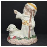 Hand-Painted Ceramic Figurine With Shepherd