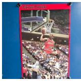 Michael Jordan NBA Poster with Red Border