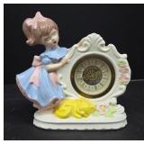 Kent Table Clock with Girl Figurine