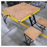 Land & Sky Folding Table Set with Benches