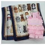Dog Theme Scarf and Dog Dress