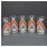 MCM Chevron Glasses, 5.5' Tall