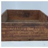 Romanoff Russian Caviar Wood Crate