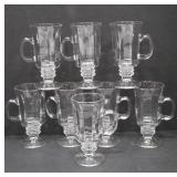 Clear Glass Footed Irish Coffee Mugs