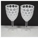 Plastic Goblets with Geometric Pattern