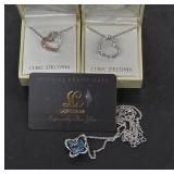 Cubic Zirconia Necklaces With Certificates