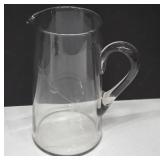 Clear Glass Pitcher with Etched Vine Design