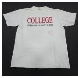 White College Theme Graphic T-Shirt