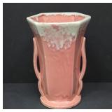 McCoy Pink Hexagonal Ceramic Vase