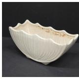 White Ceramic Scalloped Bowl