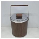 Kromex Ice Bucket with Wood Accents