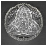 Cut Crystal Bowl with Intricate Patterns